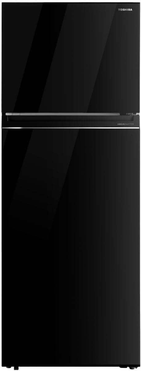 Toshiba Refrigerator,GR-RT624WE-PGN(22) - Inverter Compressor,Voltage stability, Airfall cooling, Humidity Control, Pure Bio, Cooling zone, 2D 463L Black Glass Door