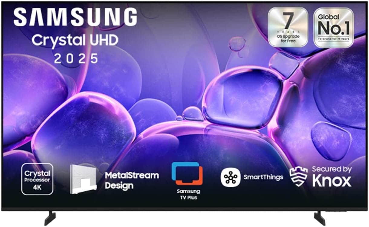 Samsung 50 Inch TV Crystal Processor 4K LED - Titan Gray - UA50U8000FUXEG [2025 Model]