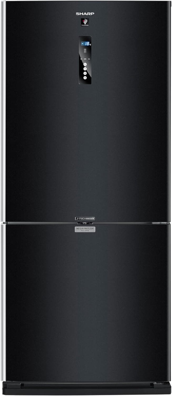 SHARP Fridge Inverter Digital Bottom Freezer 558 Liter Black SJ-PV73K-BK